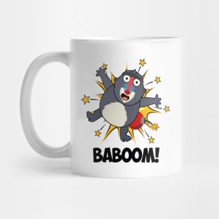Baboom Funny Exploding Monkey Baboon Pun Mug